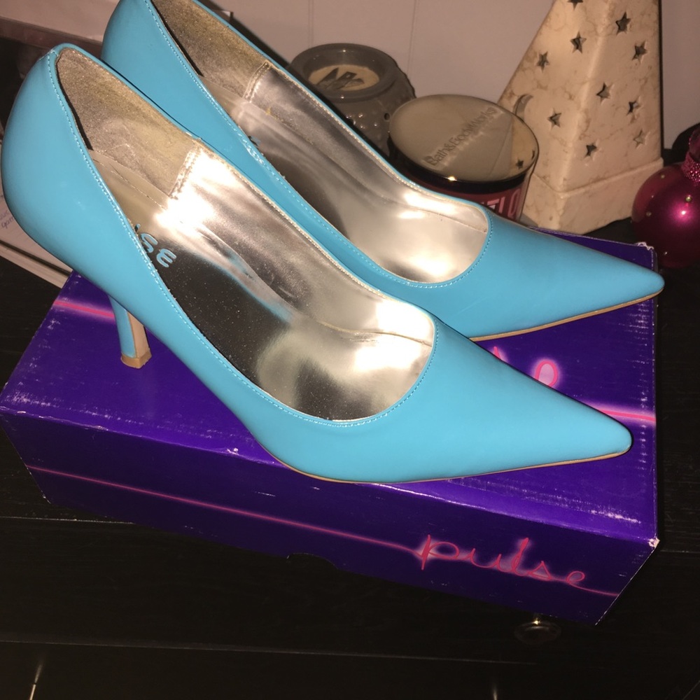 Electric blue heels